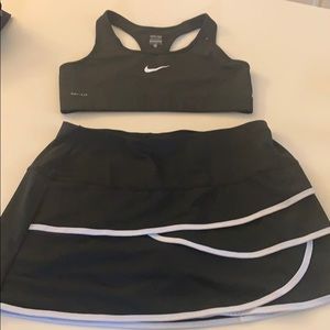 Nike Racerback sports bra and BCG skort